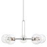 Visual Comfort Codyn 5 Light 34" Wide Chandelier with Clear Glass Shades Brushed Nickel