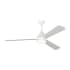 Visual Comfort Streaming Smart 60" 3 Blade Smart LED Indoor Ceiling Fan with Remote Control Matte White