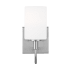 Visual Comfort Oak Moore 10" Tall LED Bathroom Sconce with Frosted Glass Shade Brushed Nickel