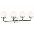 Visual Comfort Cafe 4 Light 30" Wide Bathroom Vanity Light Brushed Nickel