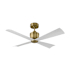 Visual Comfort Launceton 44" 4 Blade Indoor Ceiling Fan Hand Rubbed Antique Brass