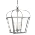 Visual Comfort Charleston 4 Light 14" Wide Taper Candle Pendant Antique Brushed Nickel