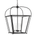 Visual Comfort Charleston 4 Light 21" Wide Taper Candle Pendant Midnight Black