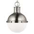 Visual Comfort Hanks 8" Wide Mini Pendant Antique Brushed Nickel