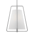 Visual Comfort Allis 15" Wide Pendant with Linen Shade Brushed Nickel
