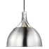 Visual Comfort Rockland 12" Wide Mini Pendant Brushed Nickel