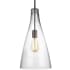 Visual Comfort Arilda 9" Wide Mini Pendant with Clear Glass Shade Bronze