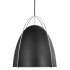 Visual Comfort Norman 15" Wide Mini Pendant with Midnight Black Shade Chrome