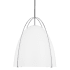 Visual Comfort Norman 15" Wide Mini Pendant with Matte White Shade Chrome