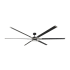 Visual Comfort Loft 96" 6 Blade Indoor LED Ceiling Fan with Remote Control Midnight Black