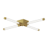 Visual Comfort Phobos 4 Light 28" Wide LED Flush Mount Ceiling Fixture -277 Natural Brass