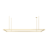 Visual Comfort Stagger 84" Wide Linear Chandelier Natural Brass