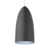 Visual Comfort Mini-Signal Mini Pendant with Shade Satin Nickel / Rubberized Gray / Blue