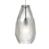 Visual Comfort Briolette LED Shaded Mini Pendant Satin Nickel / Frost / 3000K