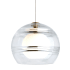 Visual Comfort Sedona LED Mini Pendant Clear Shade with Aged Brass Finish