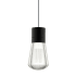 Visual Comfort Alva 4" Wide LED Mini Pendant with Gray Cord - 2200K Black
