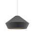 Visual Comfort Brummel Grande 20" Wide Pendant Charcoal Gray Shade with Black Finish