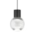 Visual Comfort Mina 7 Light 14" Wide LED Multi Light Pendant with White Cord - 3000K Black