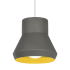 Visual Comfort Milo Single Light 15" Wide Pendant Gray / Chartreuse