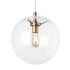 Visual Comfort Palona 14" Wide Pendant with Clear Glass Shade Aged Brass