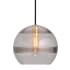 Visual Comfort Sedona 12" Wide Pendant with Smoked Glass Shade Aged Brass