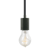Visual Comfort SoCo 1 Light Mini Pendant with Bronze Modern Socket and 8 Foot Colored Cord Black