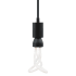 Visual Comfort SoCo 1 Light Mini Pendant with Black Modern Socket and 24 Foot Colored Cord Black