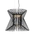 Visual Comfort Syrma Single Light 21-1/2" Wide Line-Voltage Suspension LED Pendant Matte Black