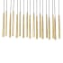 Visual Comfort Pylon 43" Wide Crystal Linear Chandelier Natural Brass