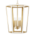 Visual Comfort Curt 4 Light 21" Wide Taper Candle Chandelier Matte White / Burnished Brass
