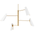 Visual Comfort Tresa 4 Light 48" Wide Chandelier Burnished Brass / Matte White