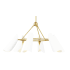 Visual Comfort Tresa 6 Light 36" Wide Ring Chandelier Burnished Brass / Matte White