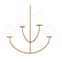 Visual Comfort Galassia 4 Light 30" Wide Chandelier Burnished Brass