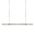 Visual Comfort Langston 61" Wide Crystal Linear Chandelier Plated Brass