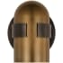Visual Comfort Octavia 6" Tall LED Bathroom Sconce - 2700K, 90 CRI, 200 Lumens Blackened Bronze / Bright Worn Brass