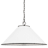 Visual Comfort Aldric 3 Light 28" Wide Pendant with Linen Shade Aged Iron