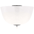 Visual Comfort Brisa 3 Light 16" Wide Semi-Flush Bowl Ceiling Fixture Bronze / White Strie Glass
