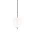 Visual Comfort Brisa 3 Light 13" Wide Pendant Bronze / White Strie Glass