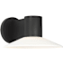 Visual Comfort Focal 7" Tall LED Outdoor Wall Sconce with Opal Etched Glass Shade Textured Black