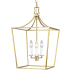 Visual Comfort Southold 3 Light 14" Wide Taper Candle Pendant Burnished Brass