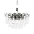 Visual Comfort Arden 4 Light 16" Wide Crystal Waterfall Chandelier Aged Iron