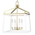 Visual Comfort Carlow 4 Light 18" Wide Taper Candle Pendant Matte White / Burnished Brass