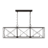 Visual Comfort Beatrix 6 Light 46" Wide Cage Linear Pendant Aged Iron