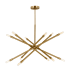 Visual Comfort Eastyn 12 Light 35" Wide Sputnik Chandelier Burnished Brass