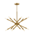 Visual Comfort Eastyn 12 Light 28" Wide Sputnik Chandelier Burnished Brass