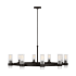Visual Comfort Geneva 8 Light 42" Wide Chandelier Aged Iron