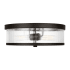 Visual Comfort Geneva 2 Light 14" Wide Flush Mount Drum Ceiling Fixture Aged Iron