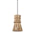 Visual Comfort Antigua 13" Wide Pendant Bronze / Natural Abaca