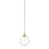 Visual Comfort Parkington 10" Wide Pendant Antique-Burnished Brass / Clear Glass