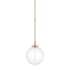 Visual Comfort Parkington 14" Wide Pendant Antique-Burnished Brass / Clear Glass